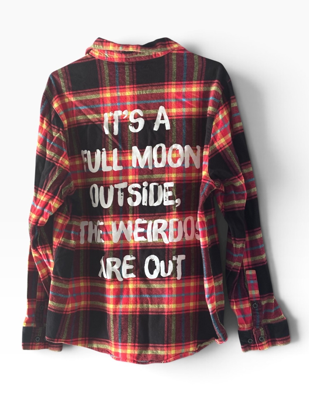 Cakeworthy Hocus Pocus Dani Flannel Unisex Weirdo Button Up Flannel Shirt Top - Picture 6 of 11